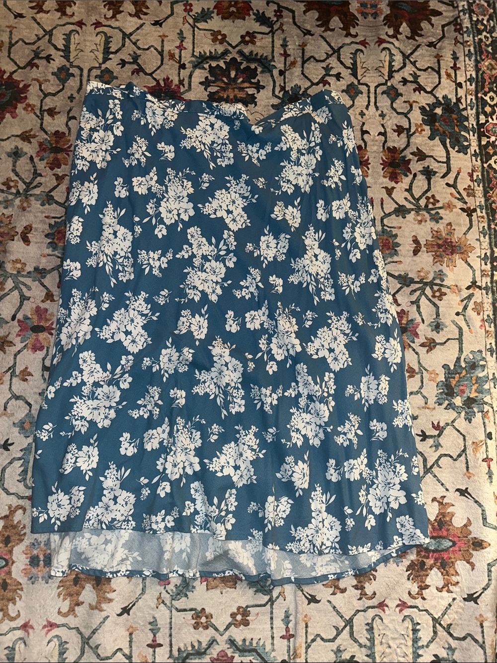 Old Navy Blue Floral A-Line Skirt — Brand New